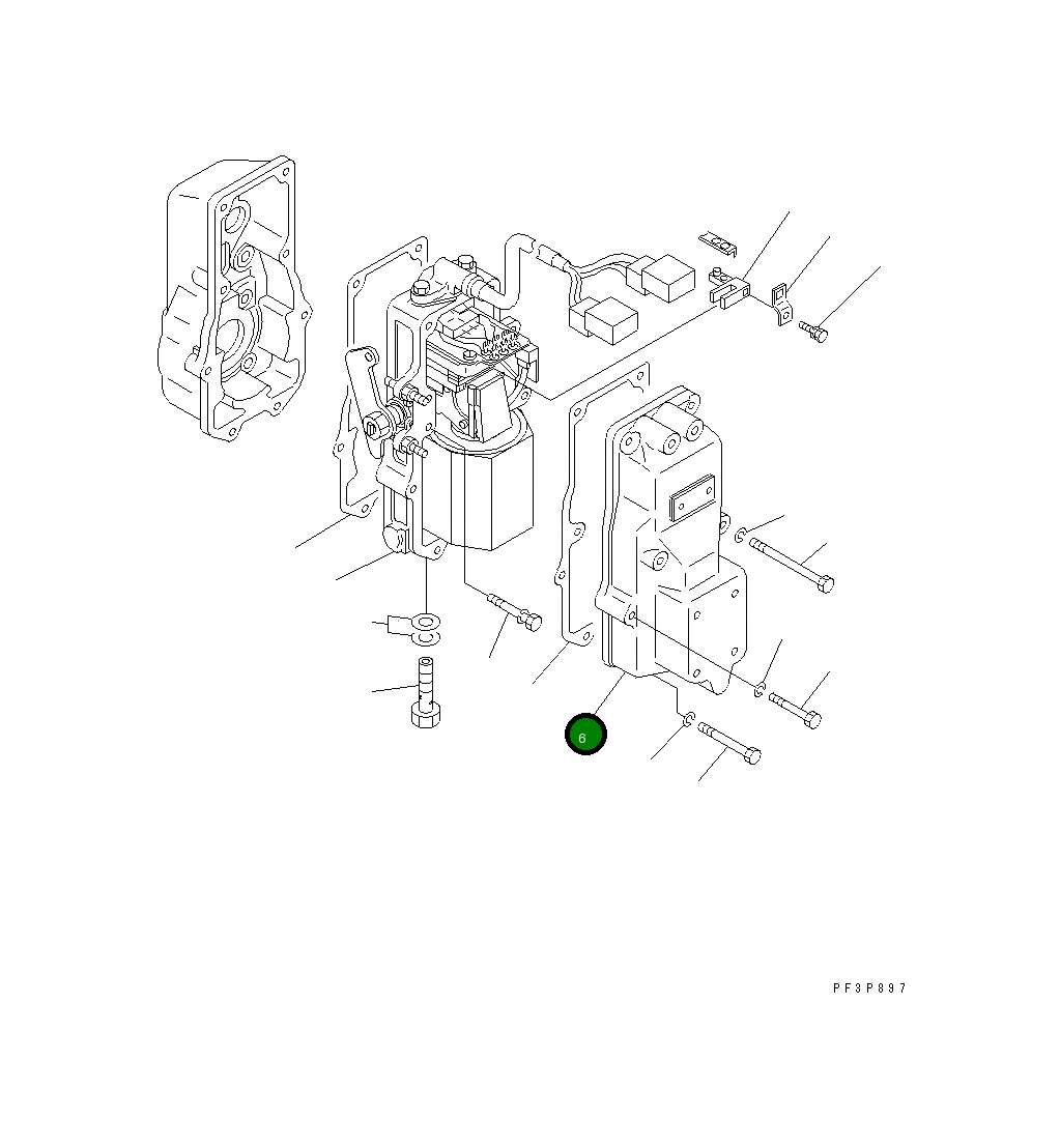 Крышка DK159561-0400 Komatsu