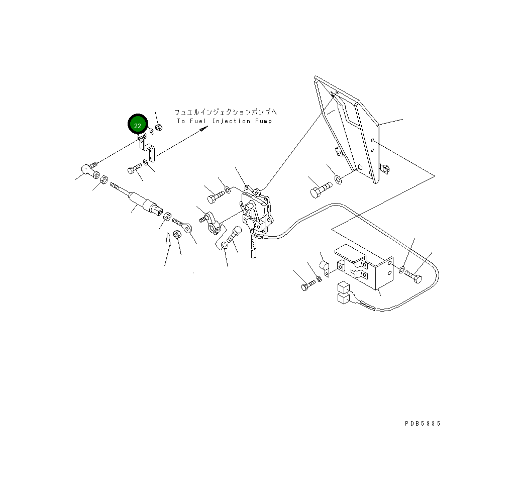Рычаг 21P-43-K1311 Komatsu