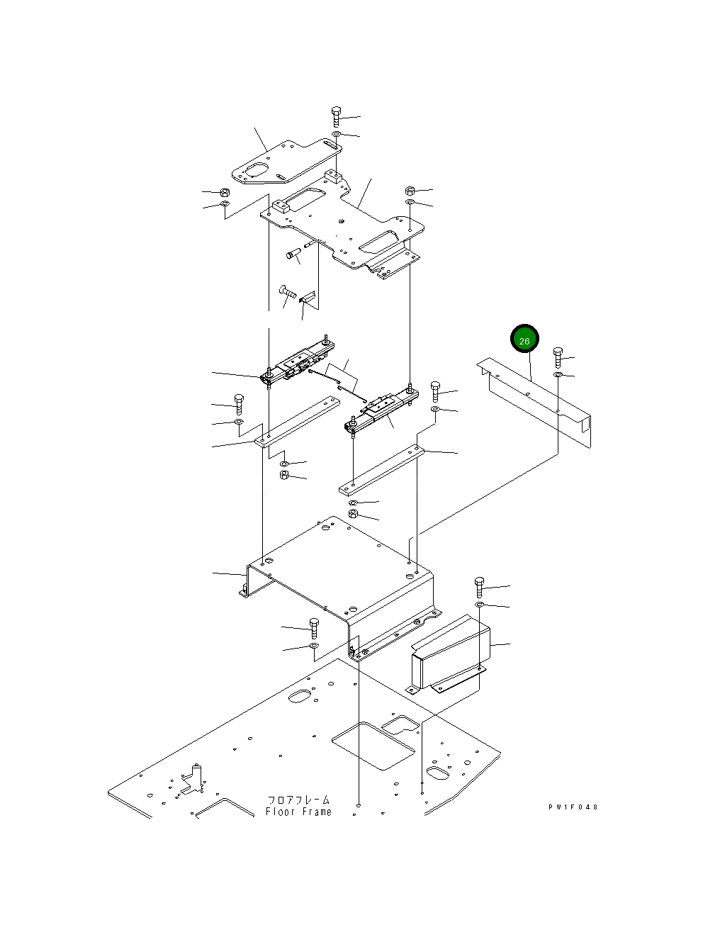 Крышка 22U-43-21620  Komatsu