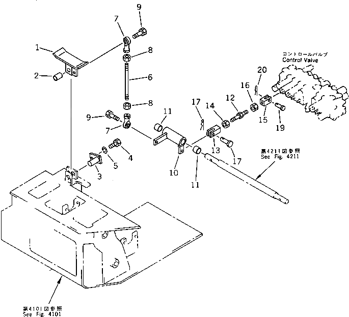 Рычаг 21U-43-11720 Komatsu