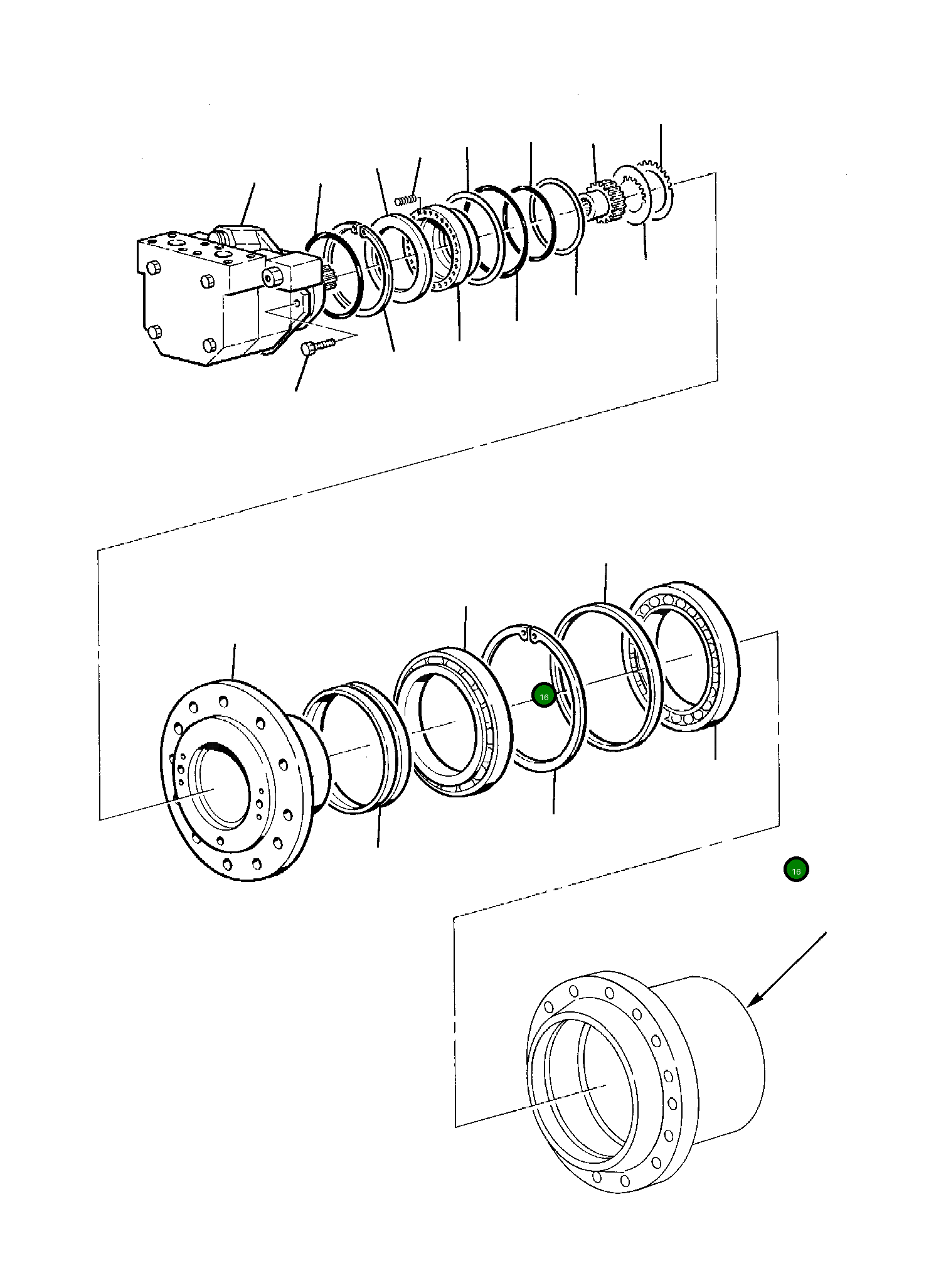 Подшипник 21D-60-15210  Komatsu