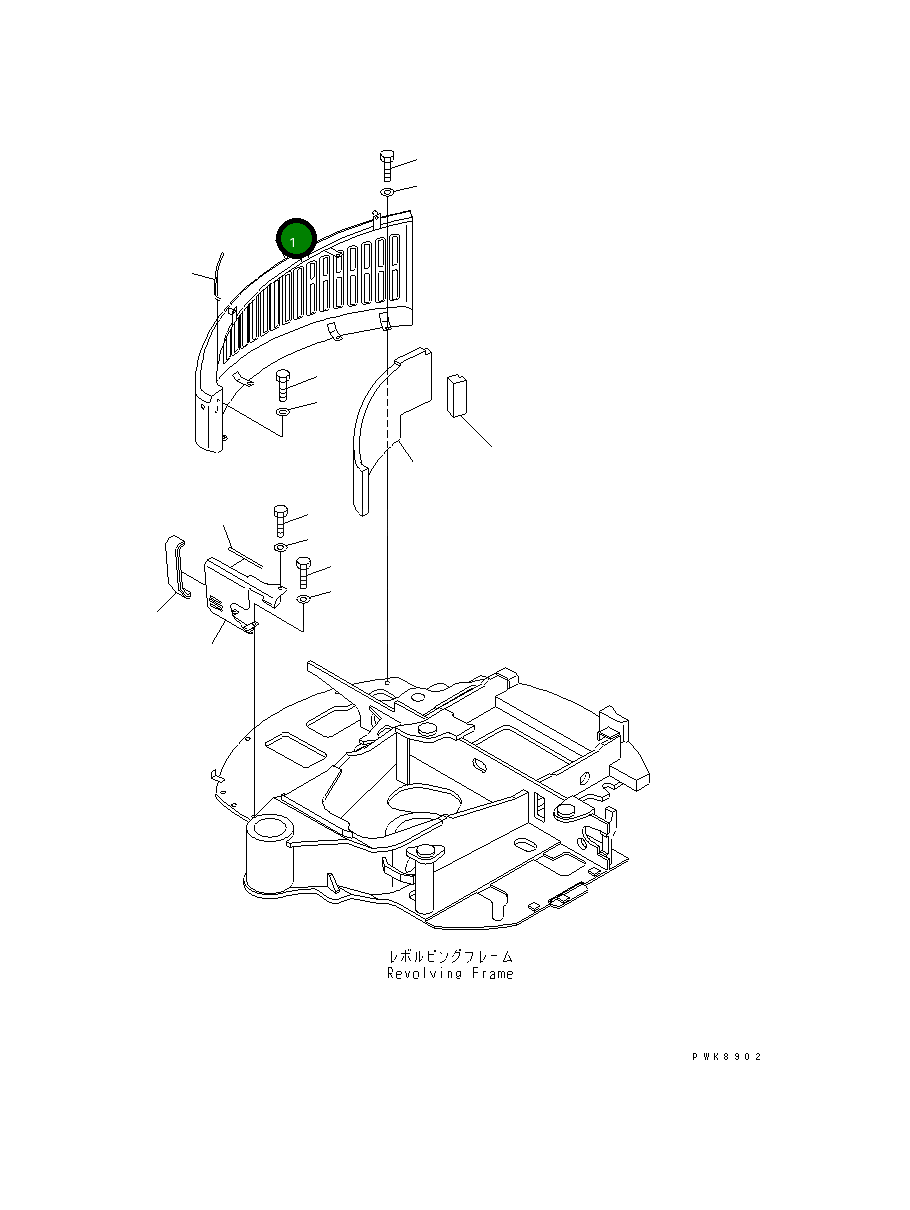 Крышка 22M-54-17210  Komatsu