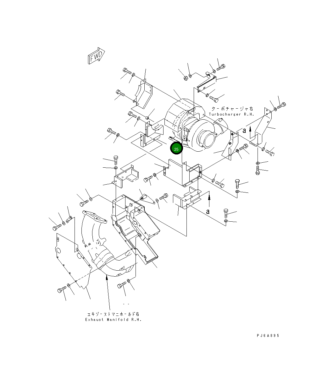 Крышка 6166-11-7670  Komatsu