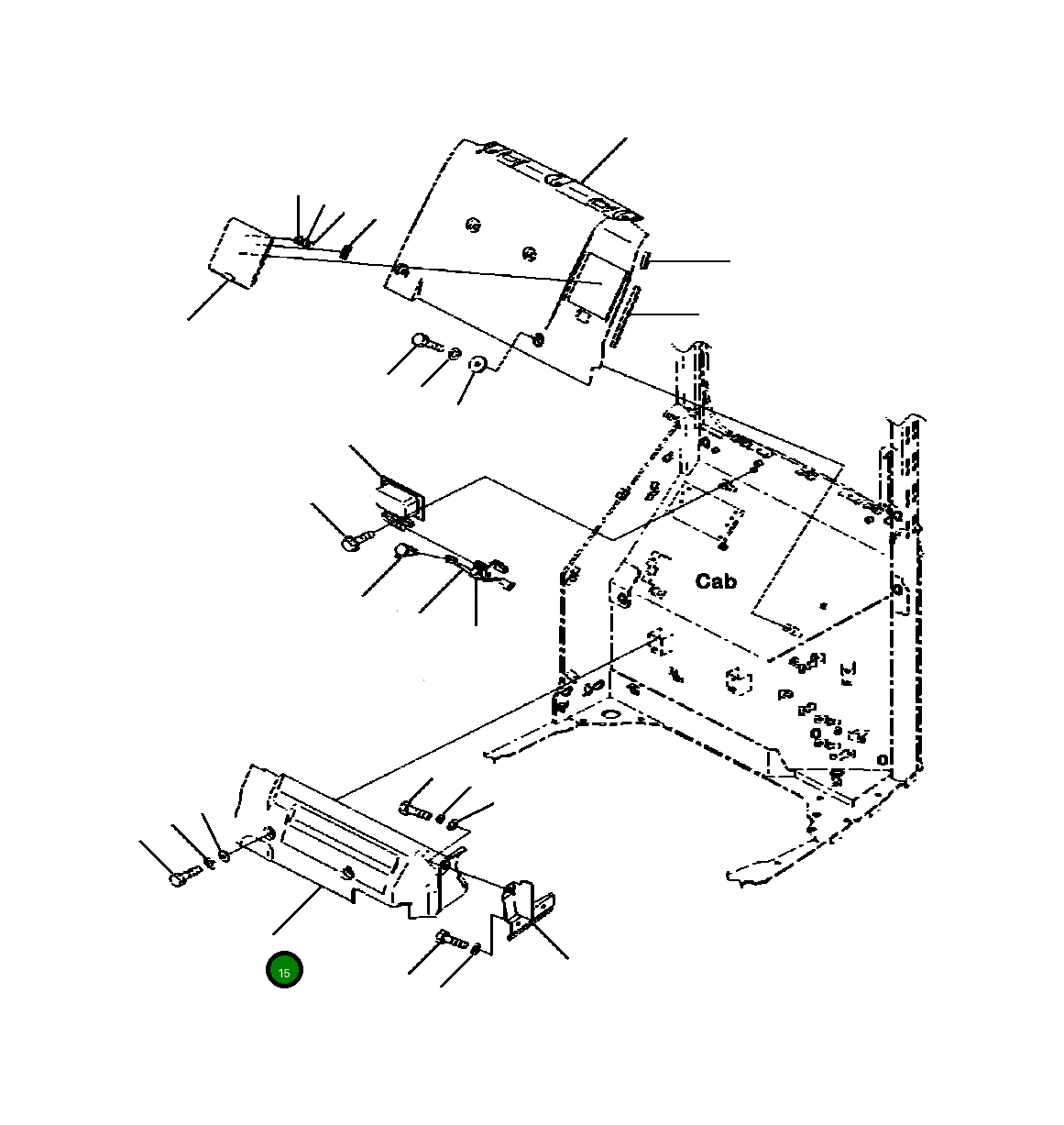 Крышка 22P-53-15351 Komatsu