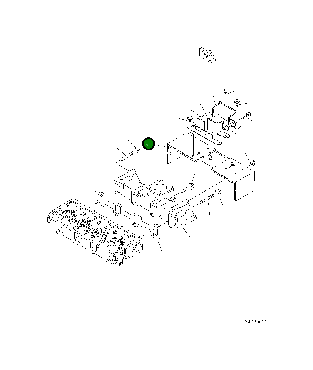 Крышка YM129950-13400 Komatsu