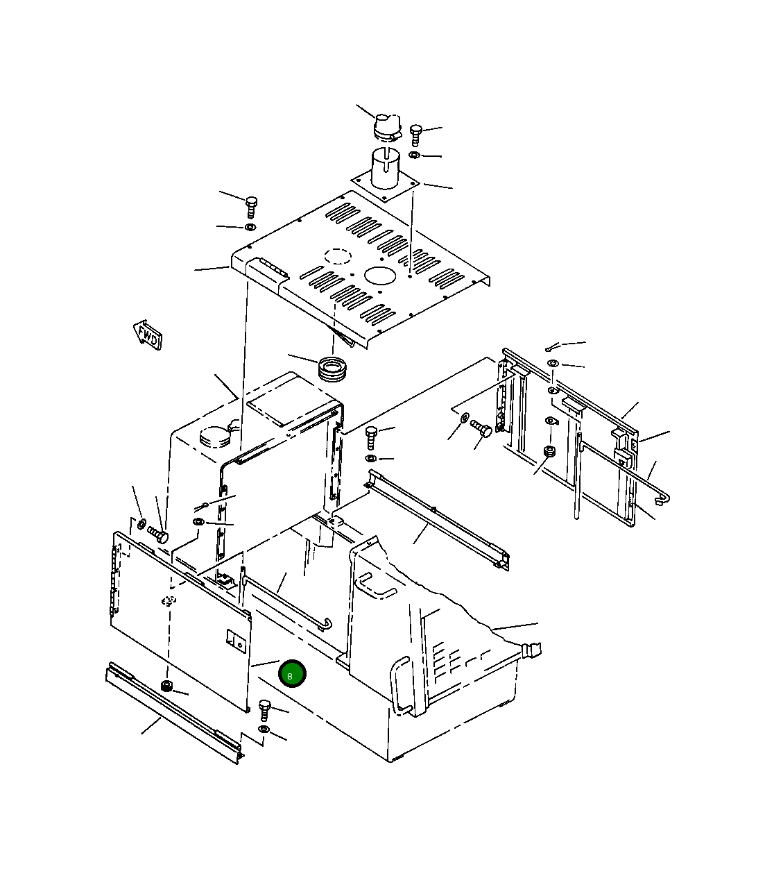 Крышка, LH 418-54-11630 Komatsu