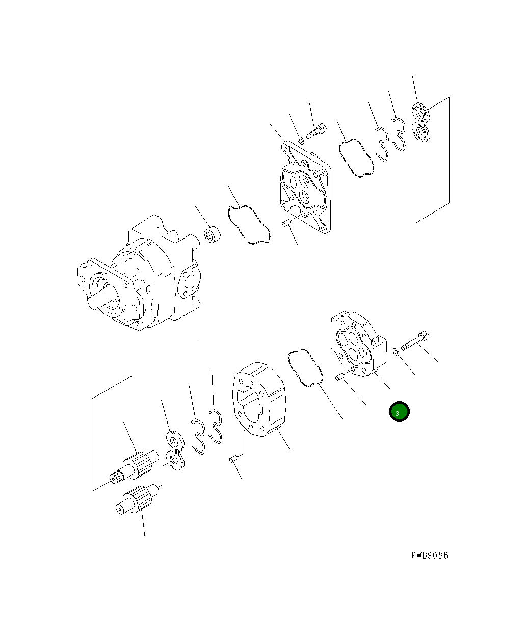 Крышка 705-17-03140  Komatsu