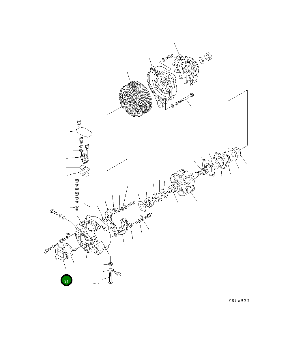 Крышка KD1-33301-0270 Komatsu