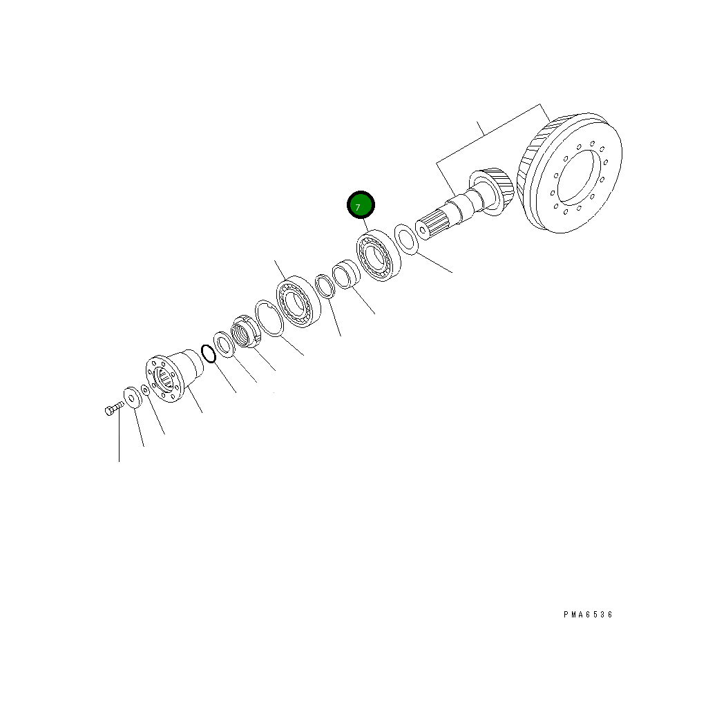 Подшипник 20E-22-K1250  Komatsu