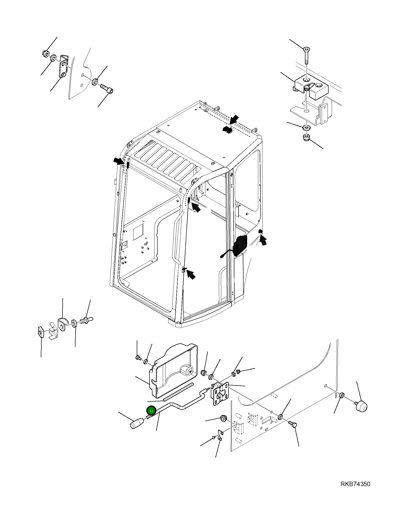 Крышка 2A1-54-14390  Komatsu