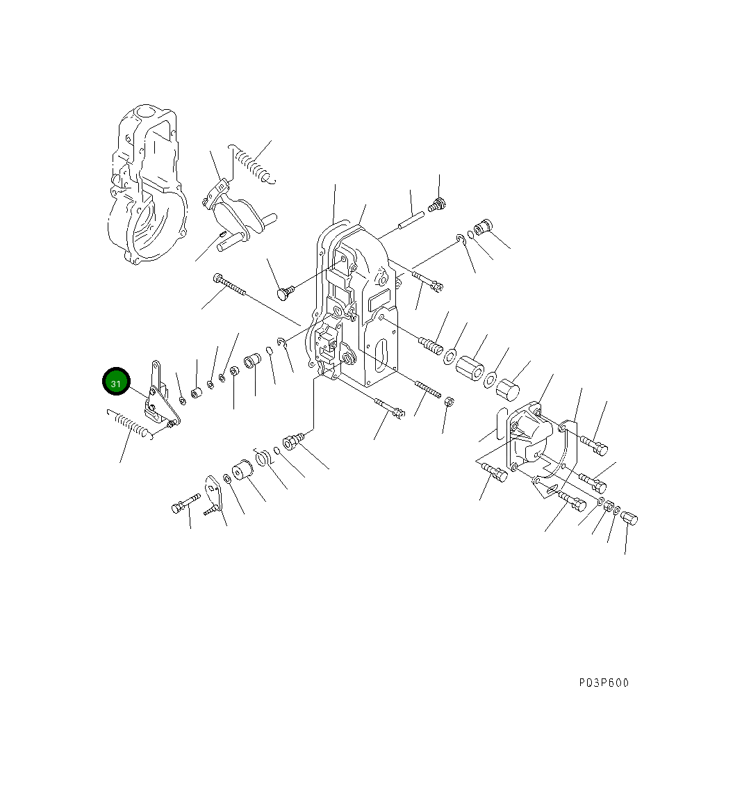 Рычаг DK154395-0020 Komatsu