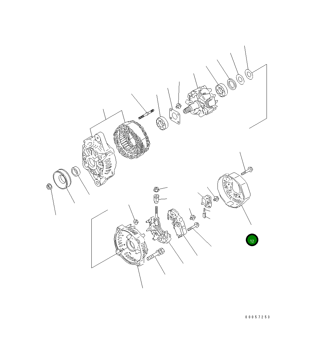 Крышка YM129423-77450 Komatsu