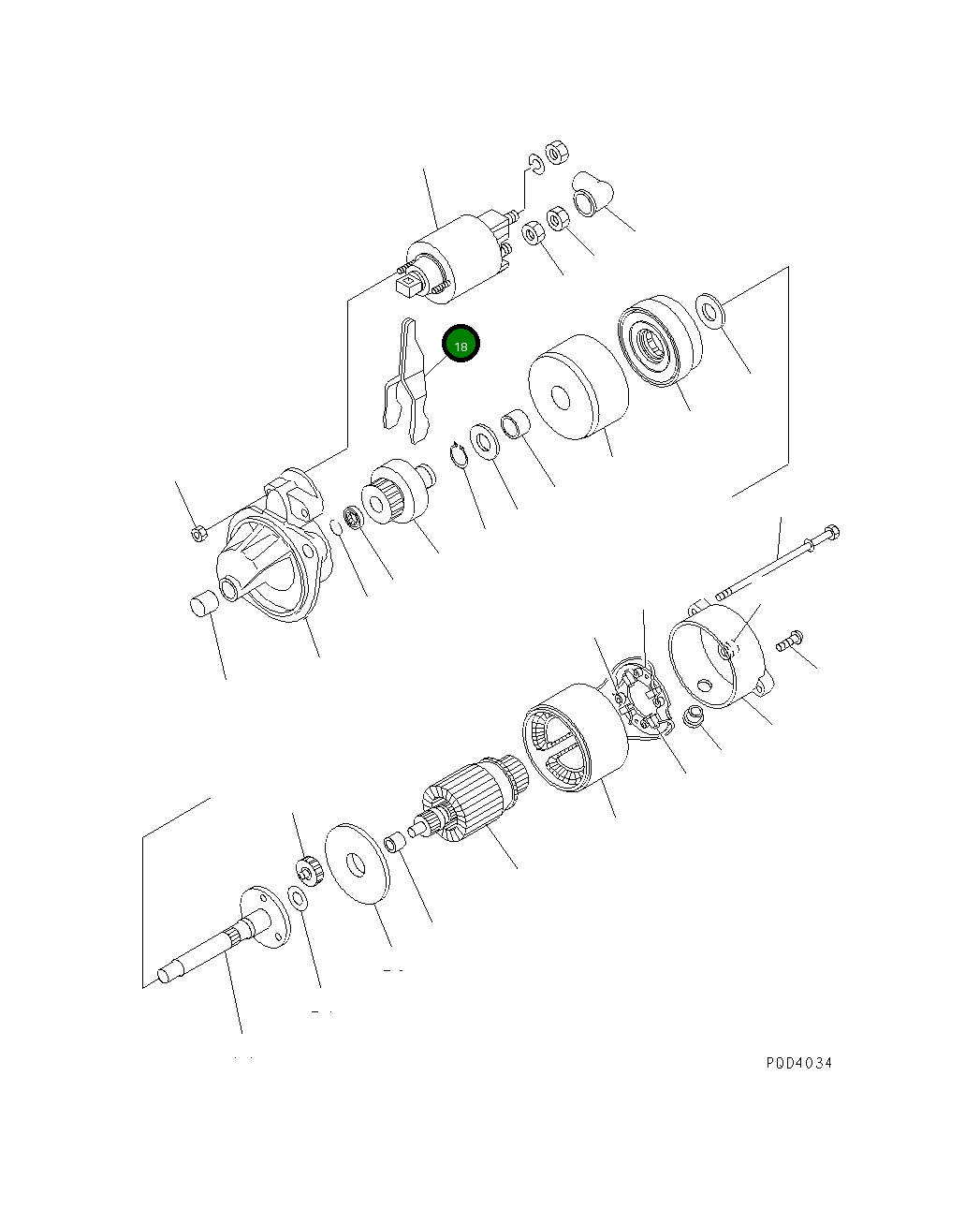 Рычаг YMX0287405140 Komatsu