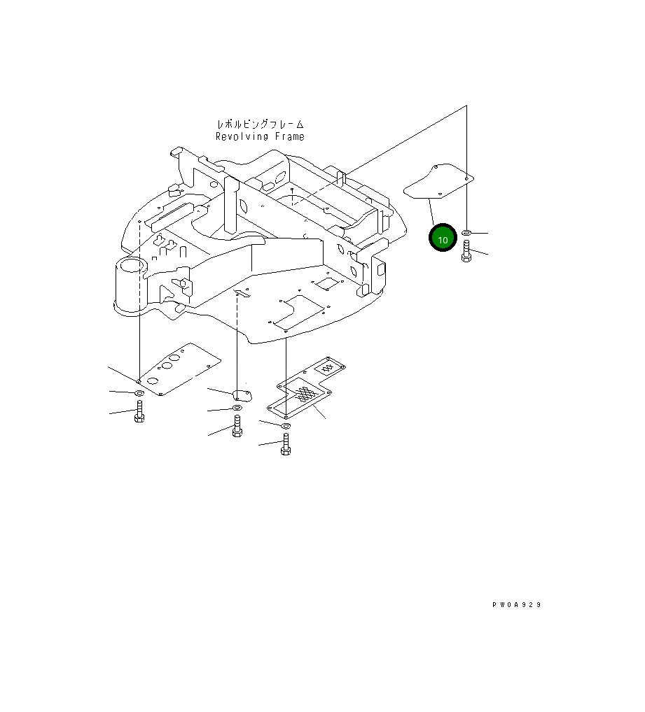 Крышка 22F-46-11590  Komatsu