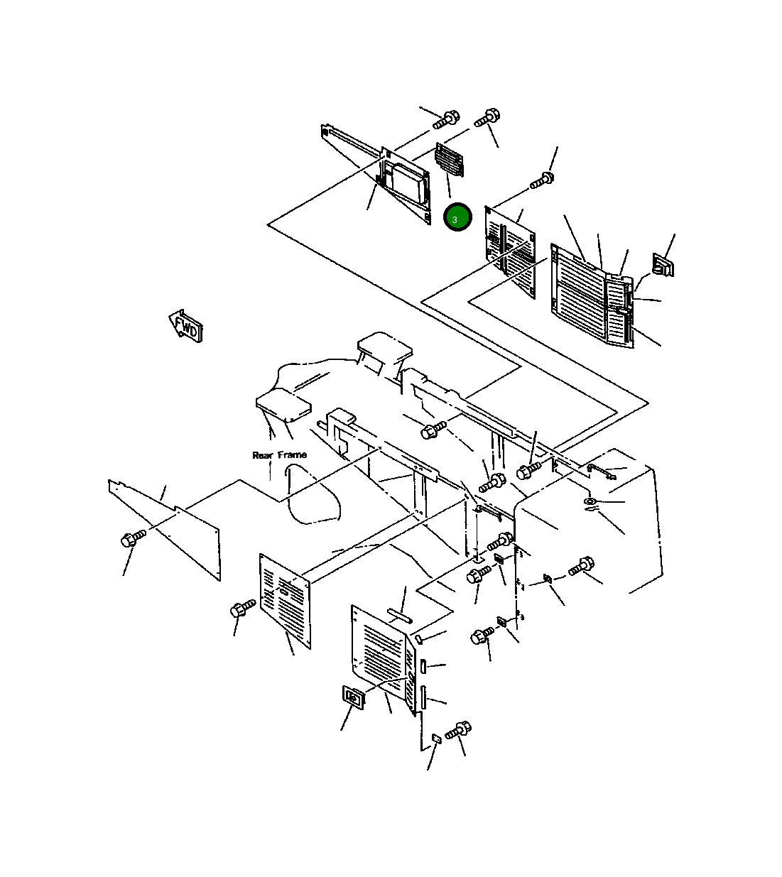 Крышка 427-54-11390  Komatsu