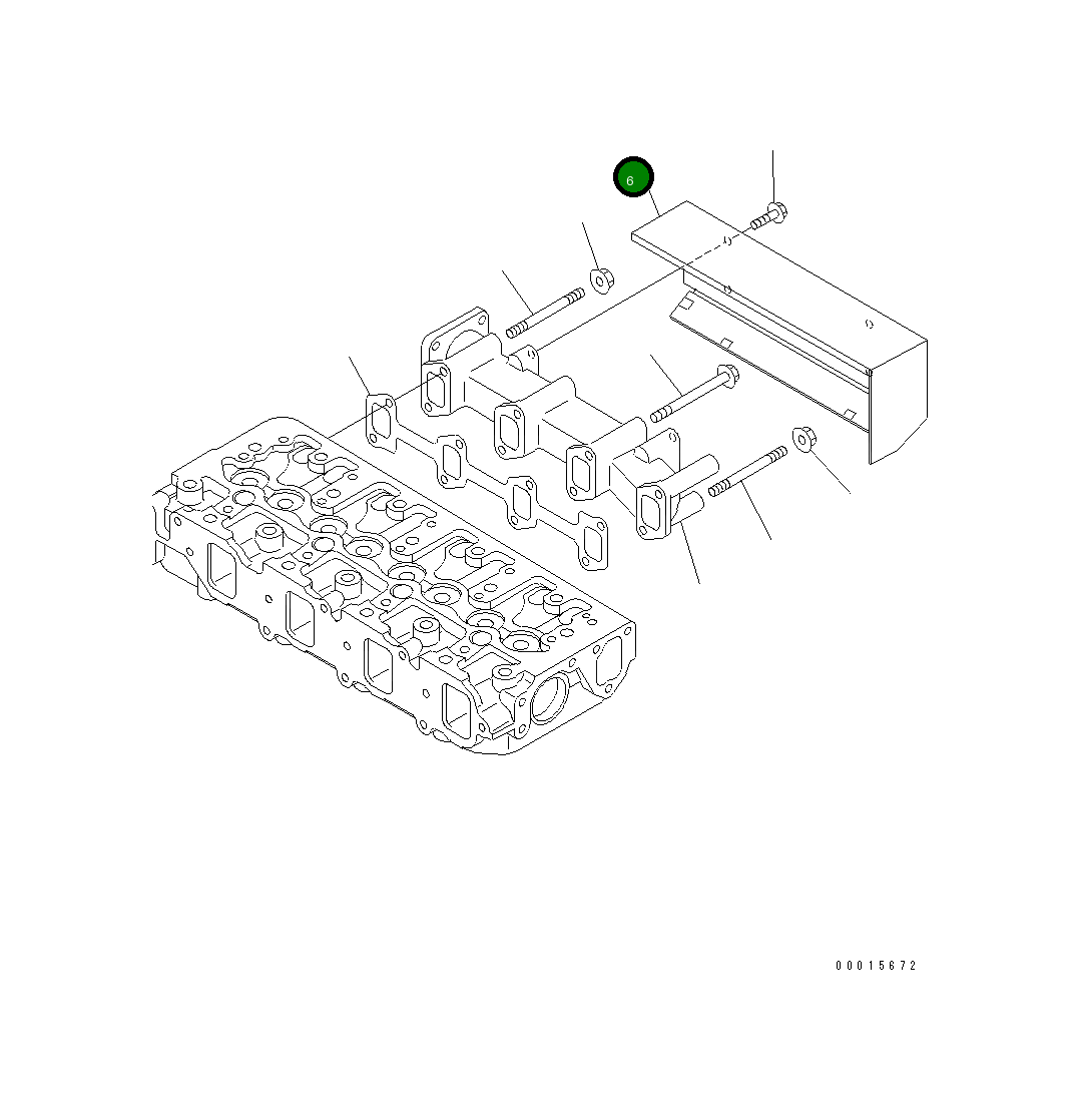 Крышка YM129612-13400 Komatsu