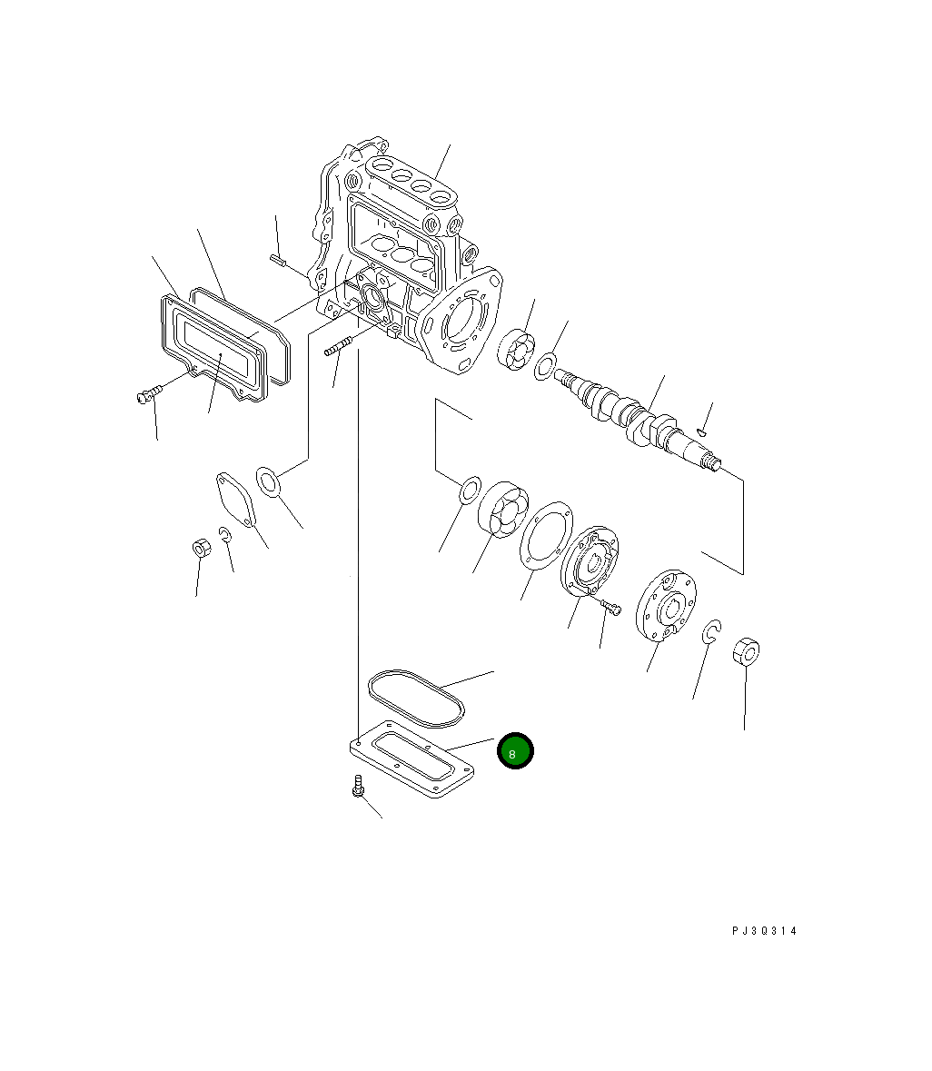 Крышка YM129555-51701 Komatsu