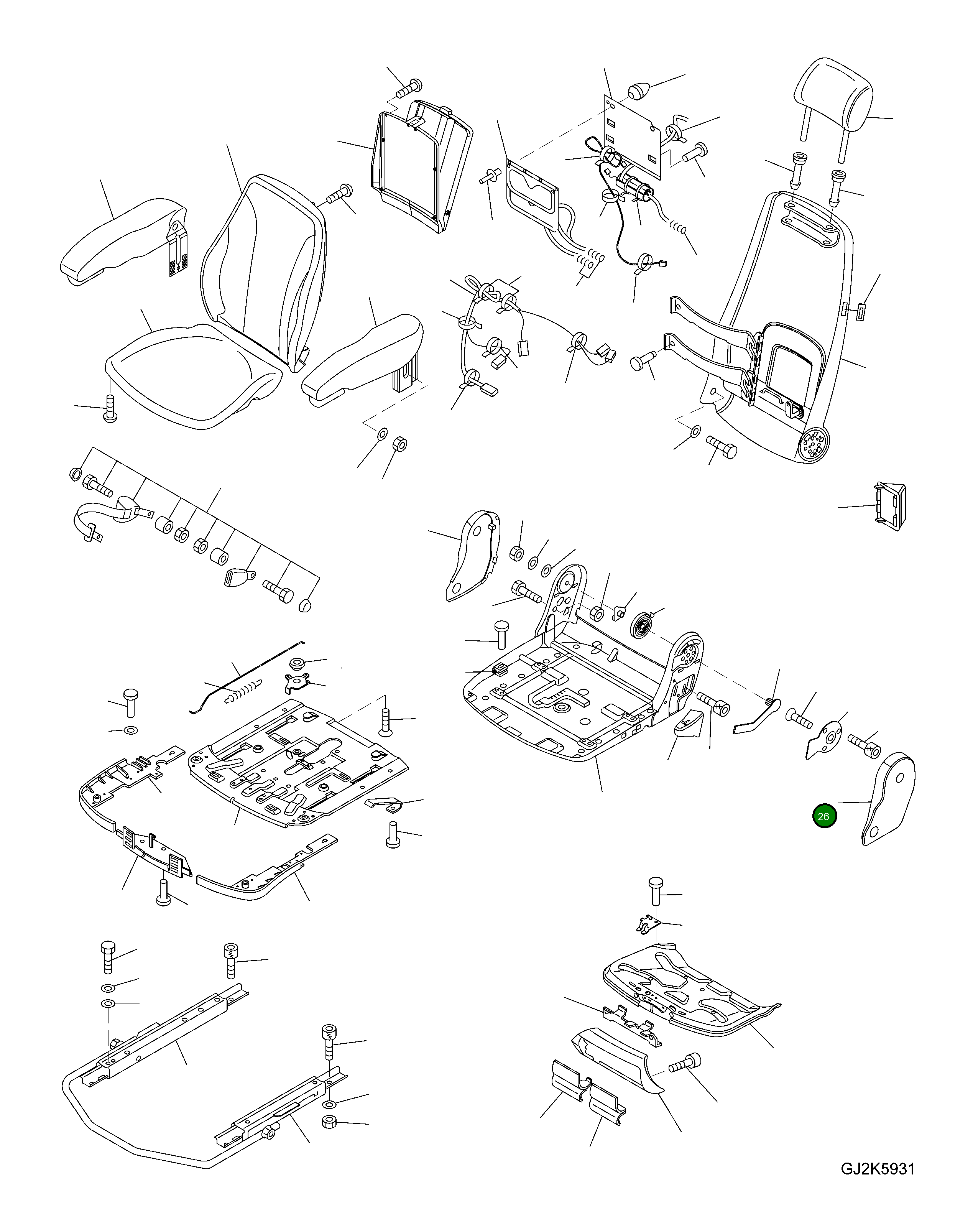 Крышка LHS 20K-57-33340  Komatsu