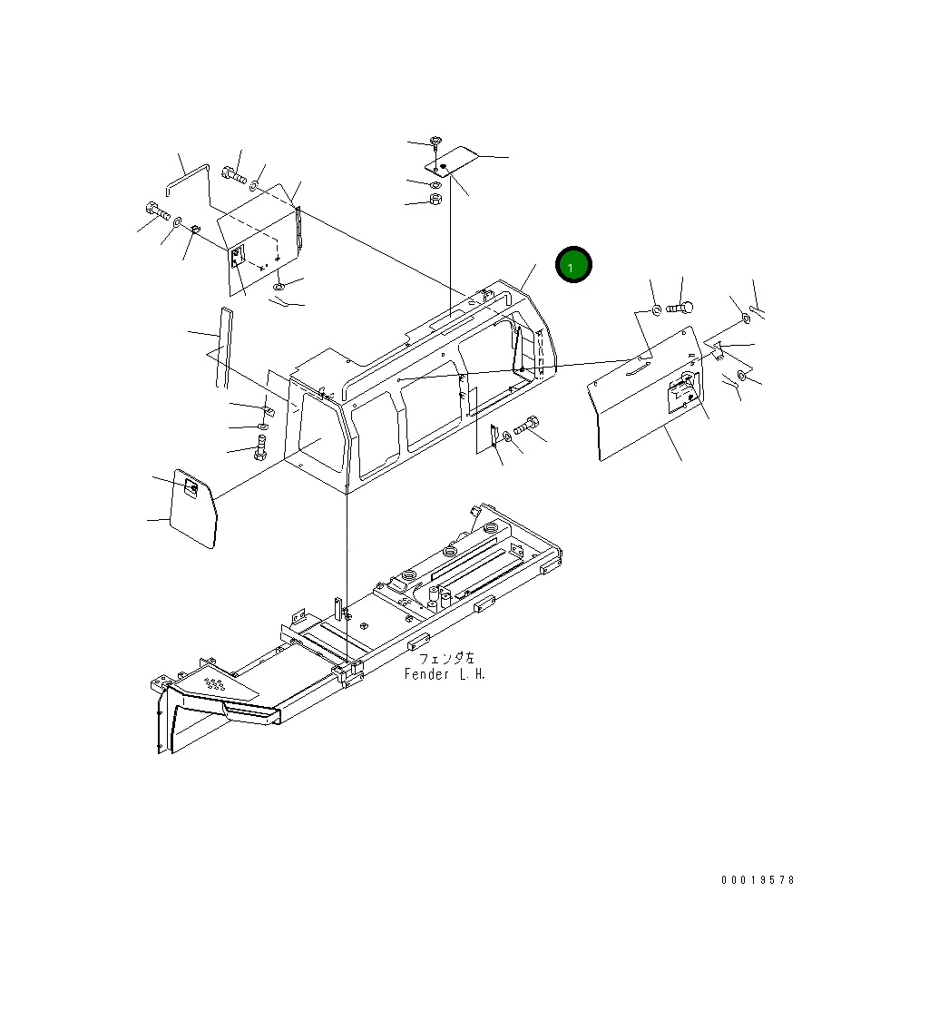 Крышка A 17A-54-27800  Komatsu