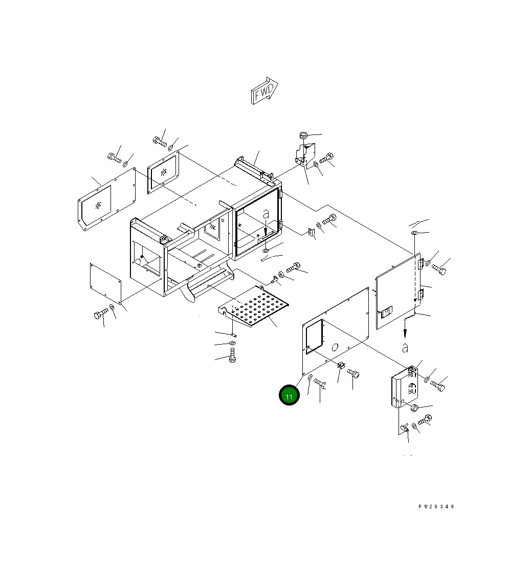 Крышка 8255-68-4191  Komatsu