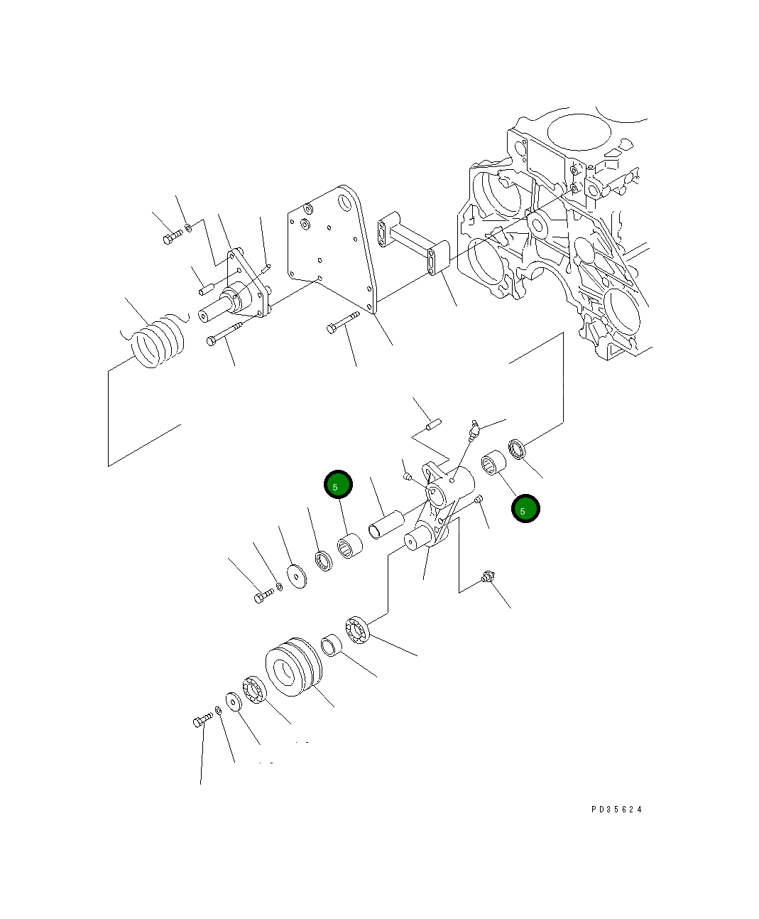 Подшипник 6162-64-3910 Komatsu