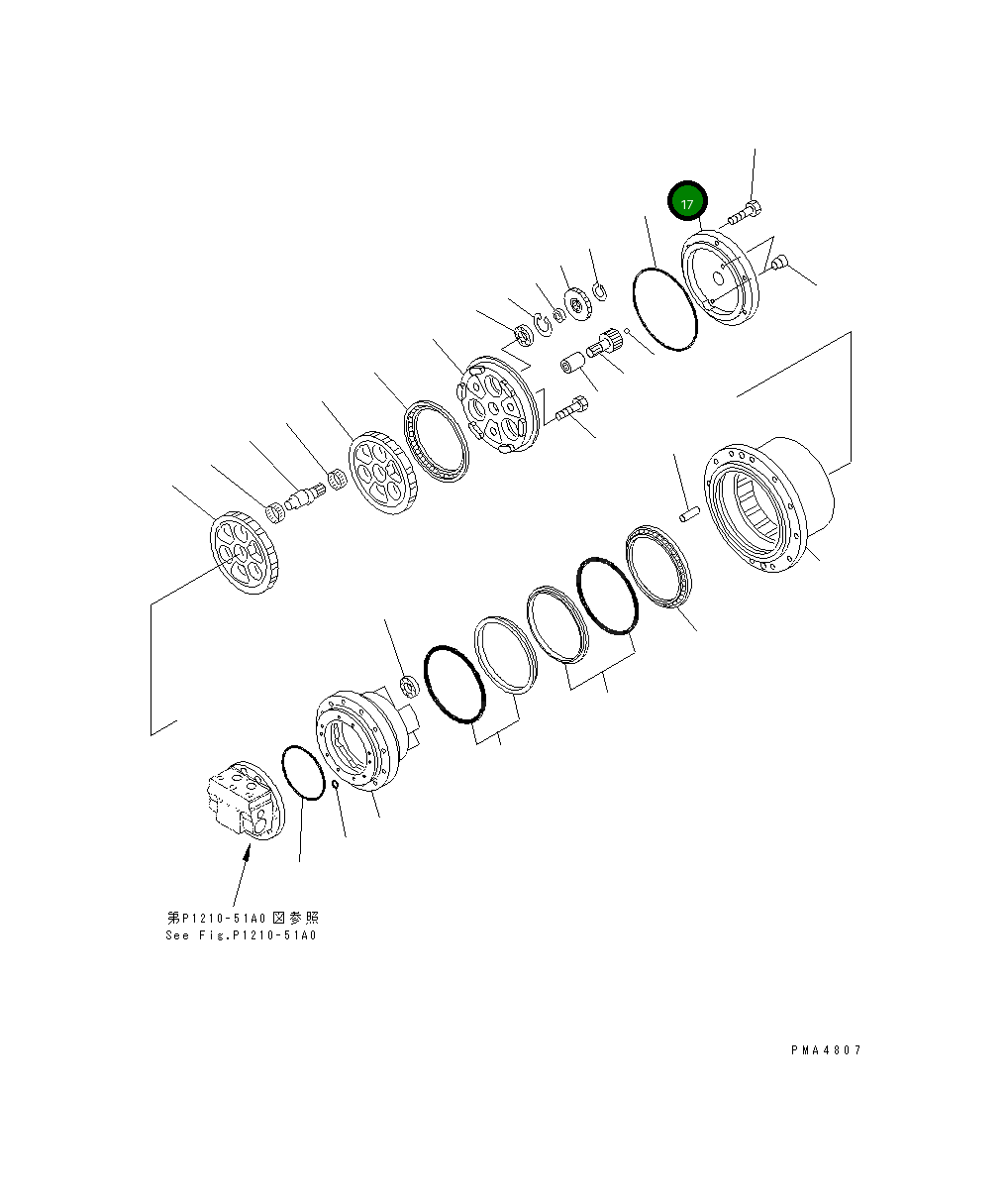 Крышка TZ263B1008-01 Komatsu