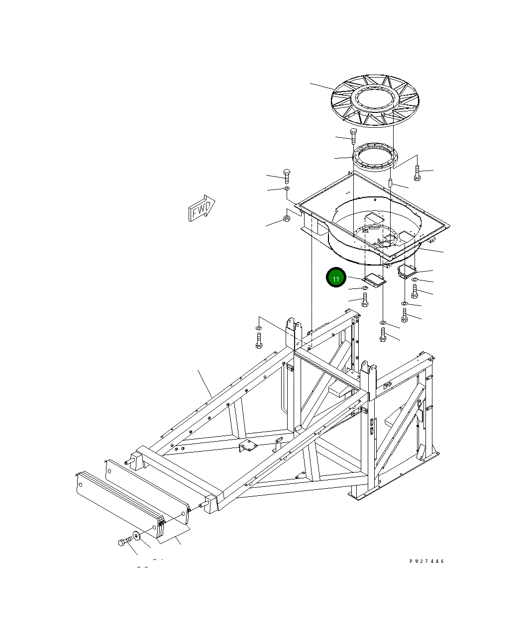Крышка 8255-72-1251  Komatsu