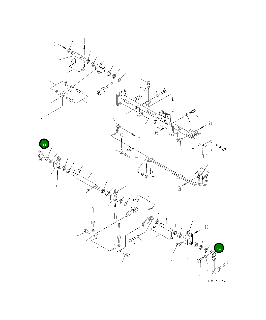 Рычаг 154-43-15581 Komatsu