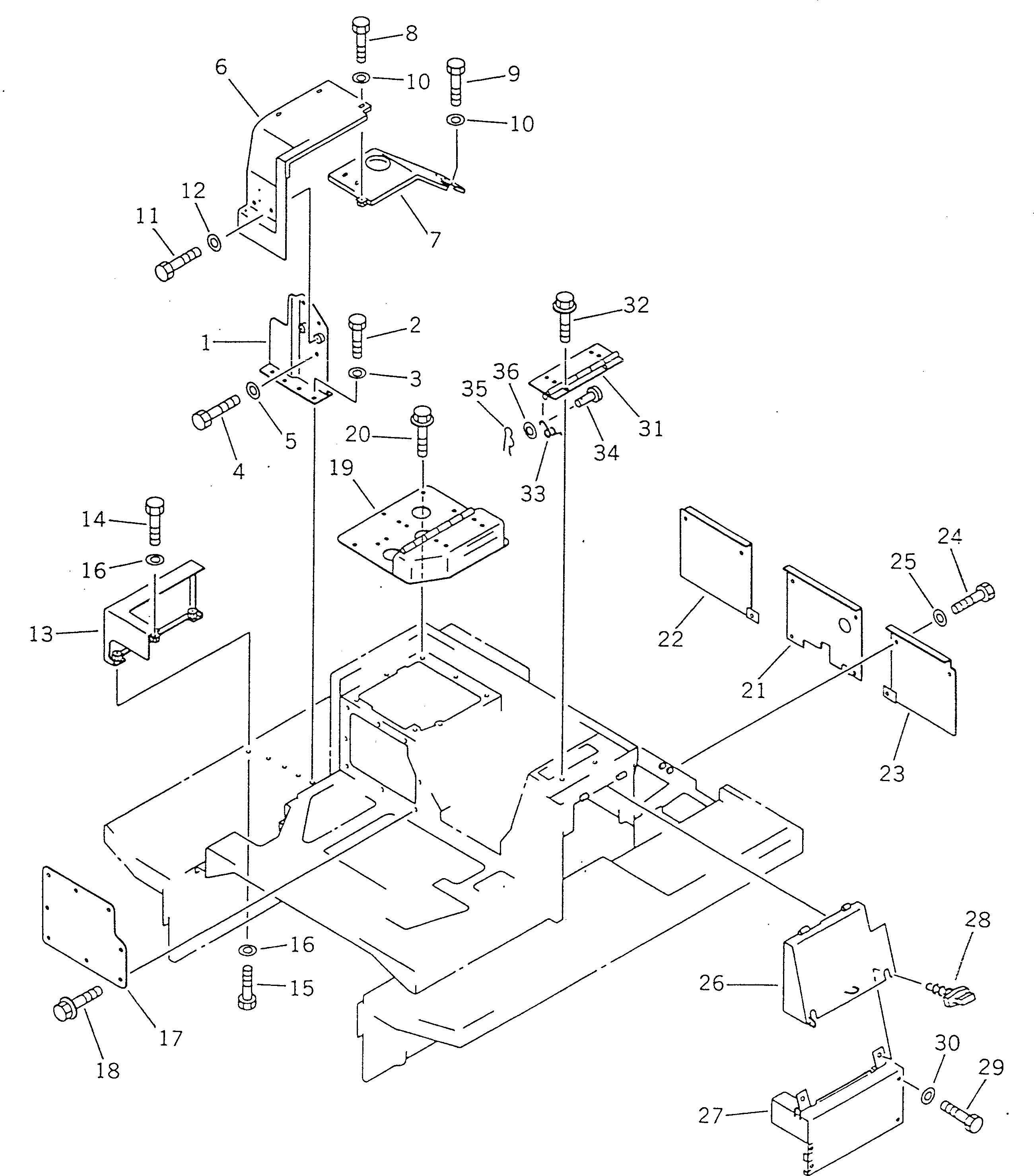 Крышка 195-54-25610 Komatsu