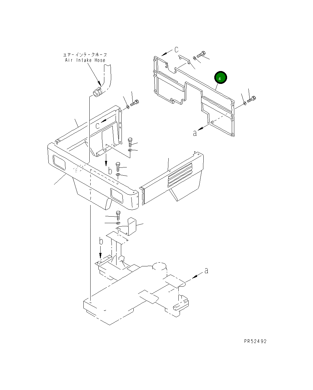 Крышка 26A-54-14550  Komatsu