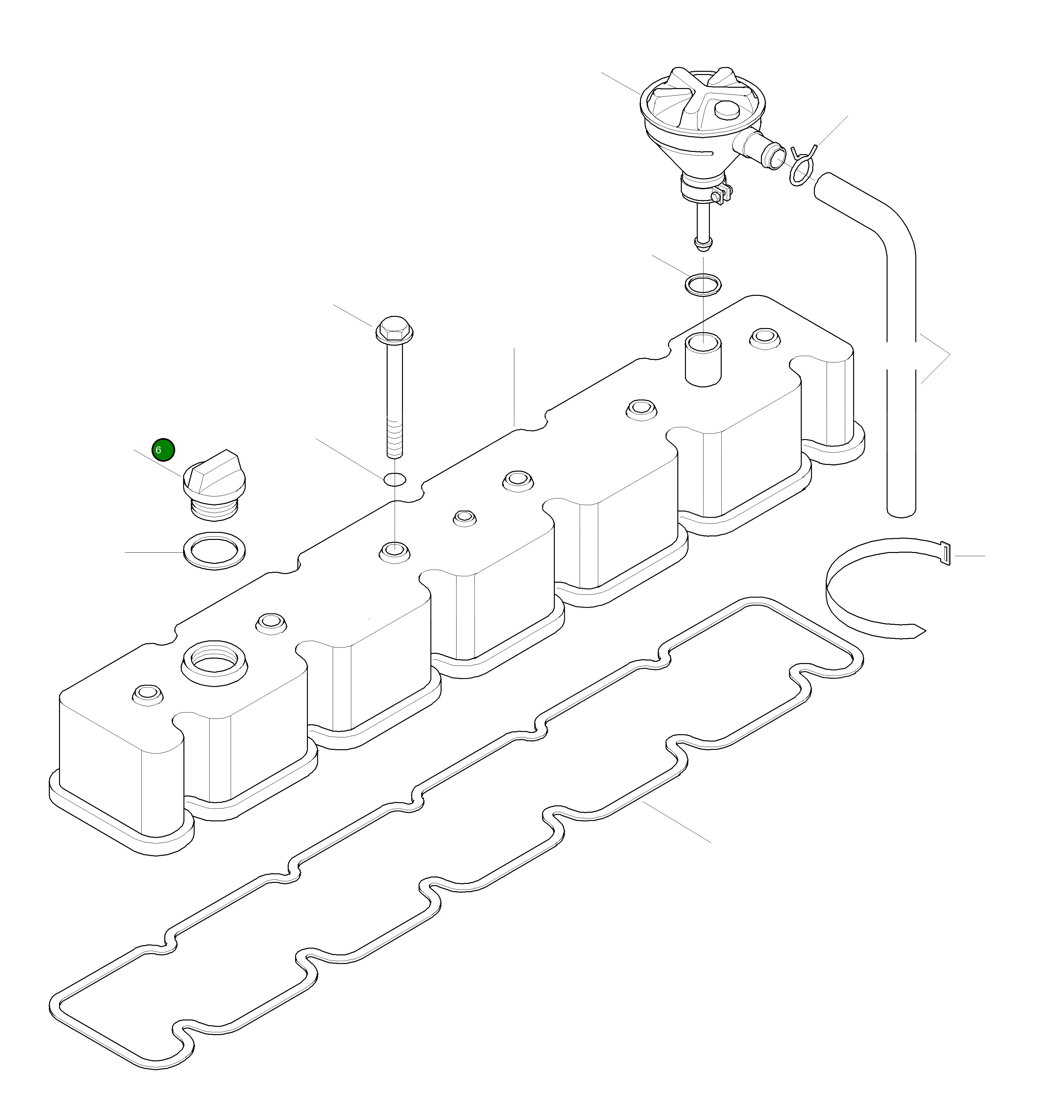 Крышка CU3902468 Komatsu