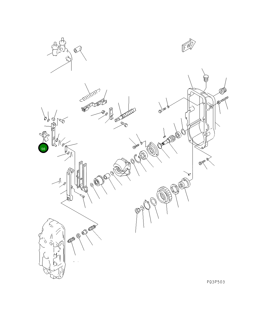 Рычаг DK154326-7120 Komatsu
