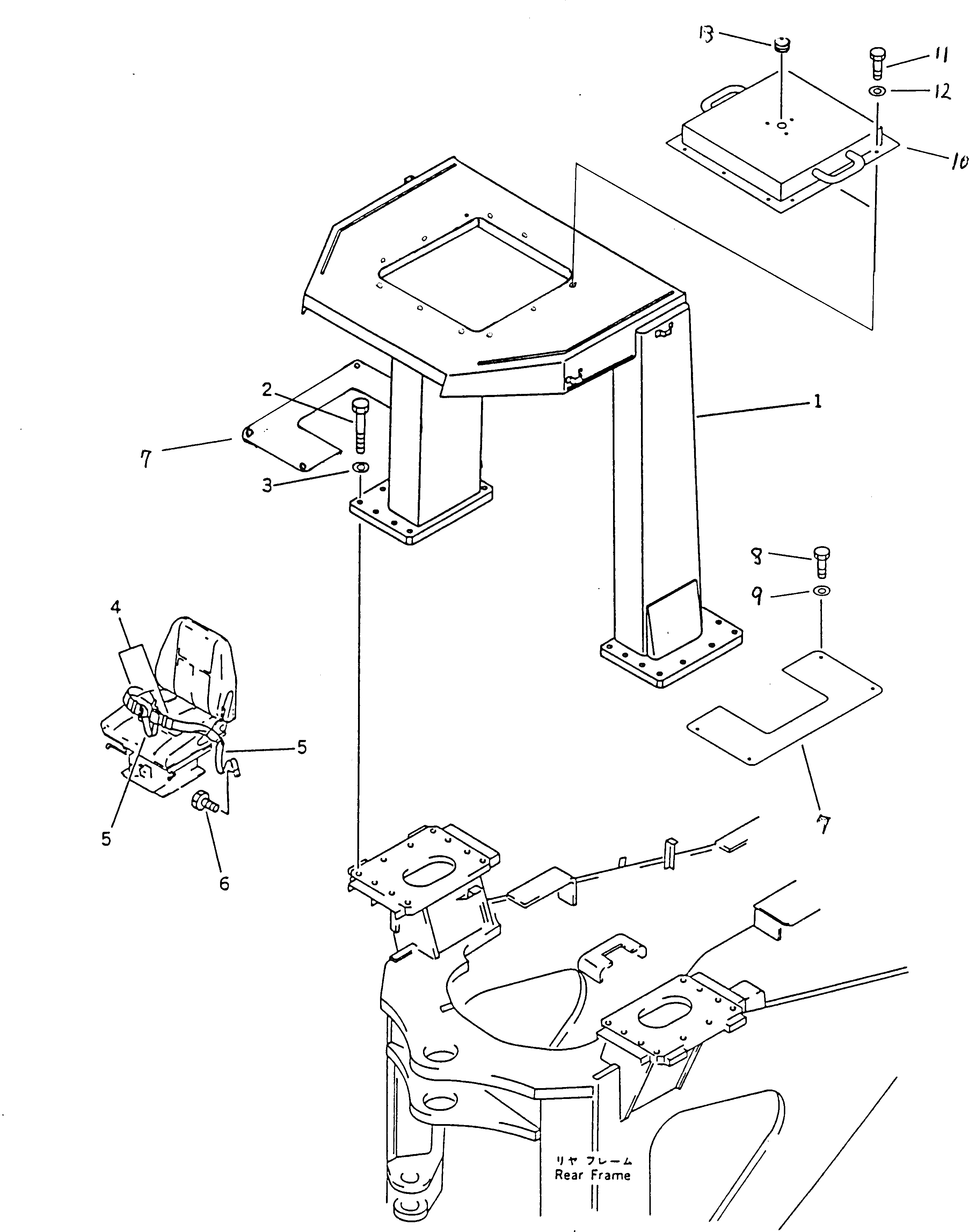 Крышка 41E-54-19181  Komatsu