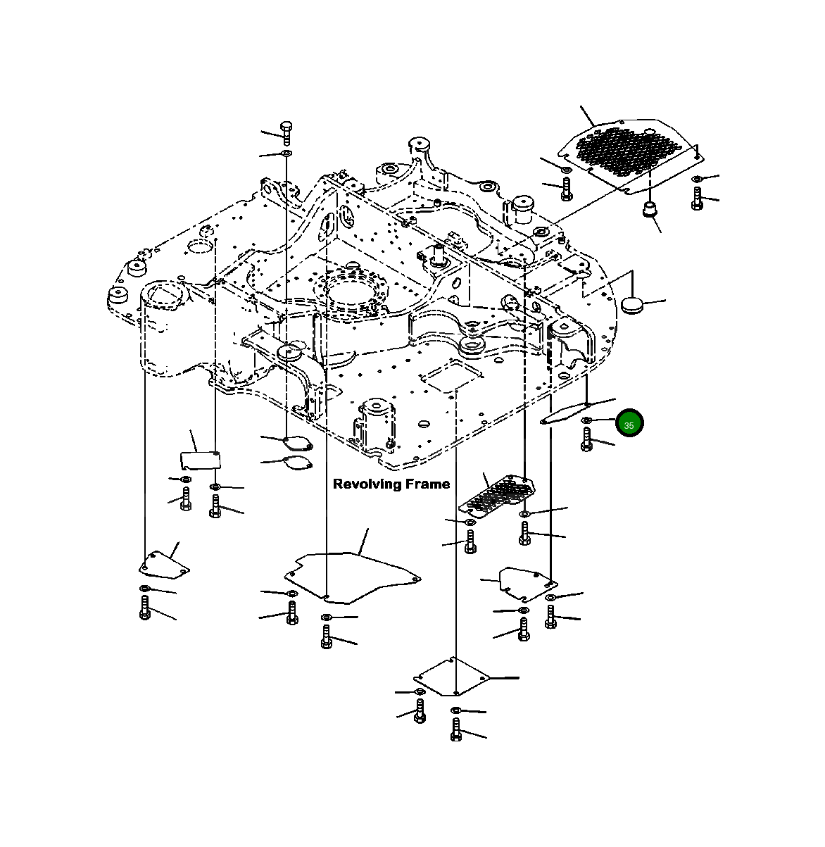 Крышка 22P-54-12970 Komatsu