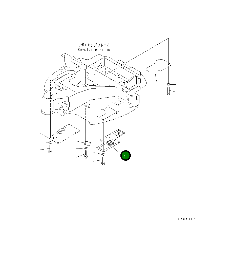 Крышка 22F-46-11511  Komatsu