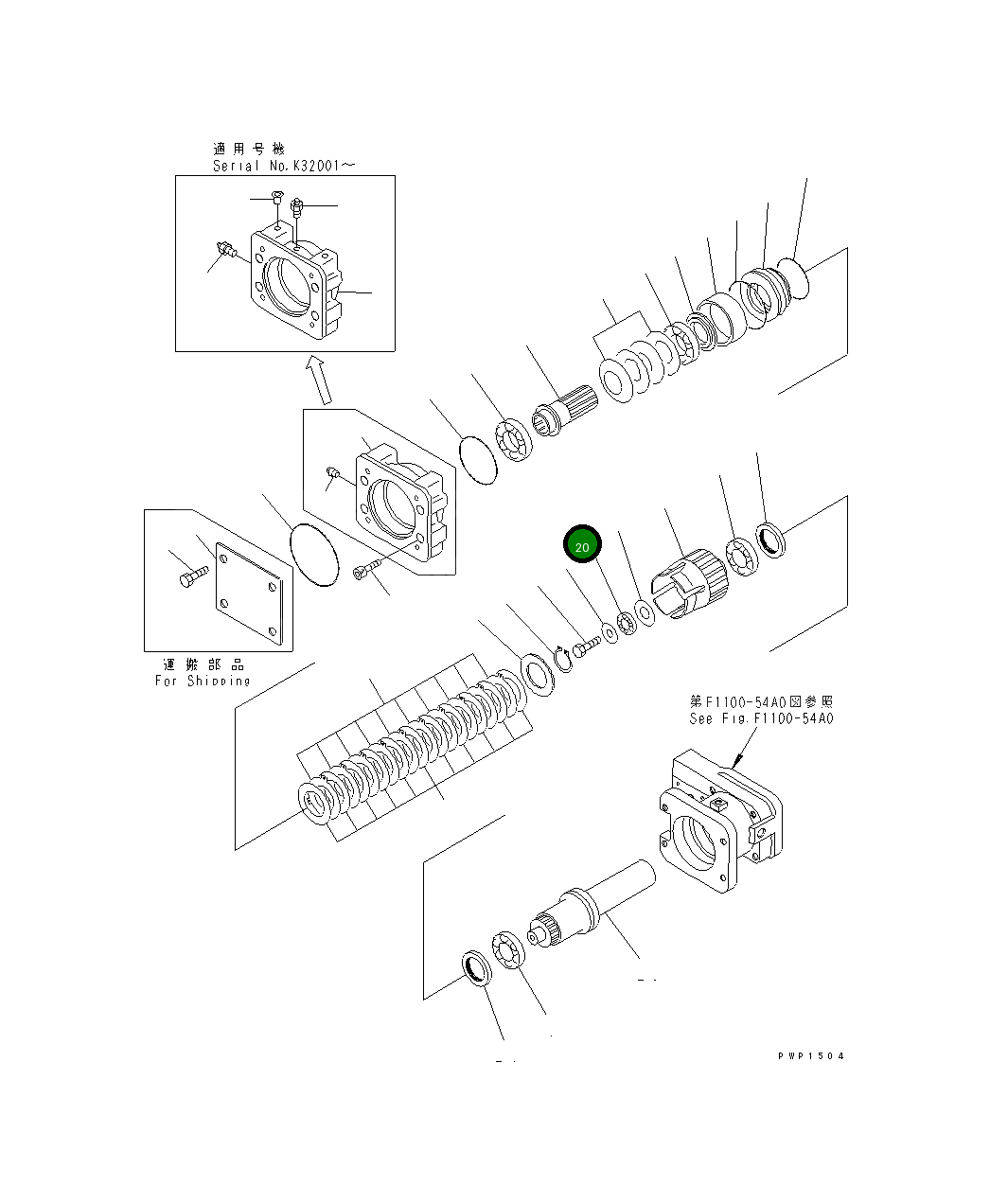 Подшипник 20G-14-K3450 Komatsu