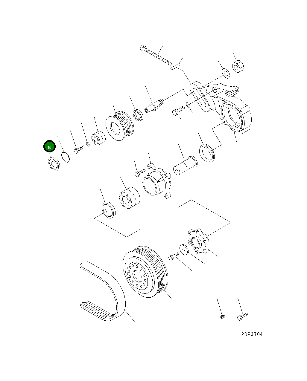 Крышка CU3060884  Komatsu