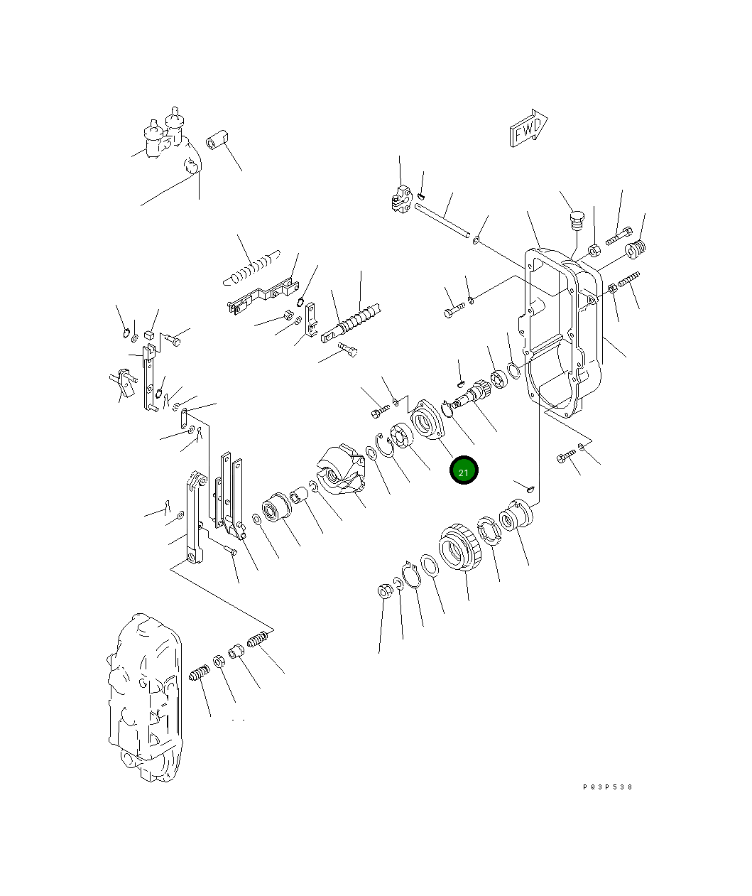 Крышка DK154122-0200 Komatsu