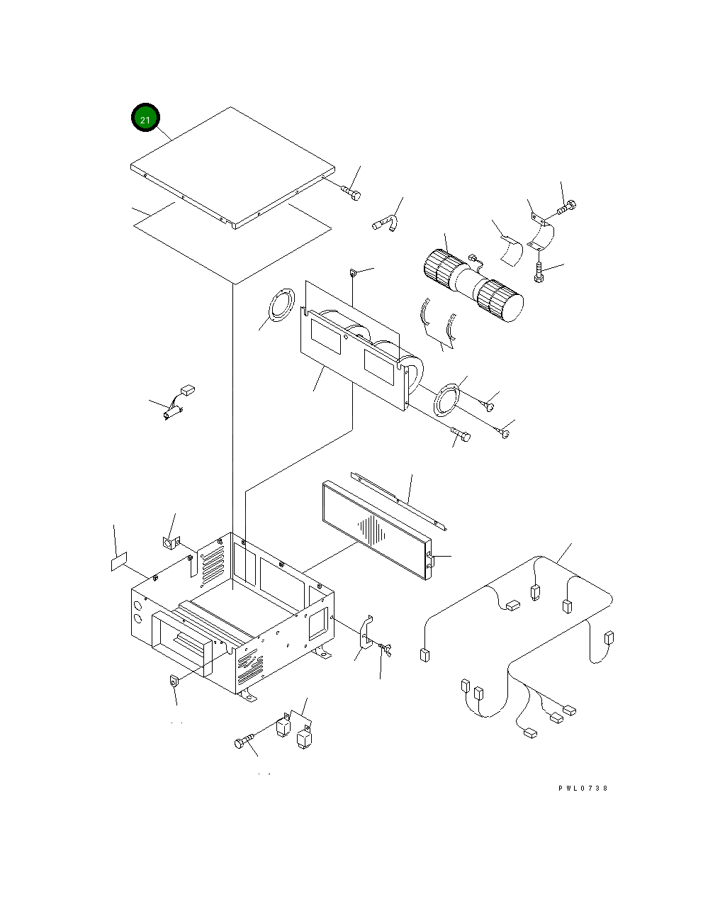 Крышка TW7024-0610 Komatsu