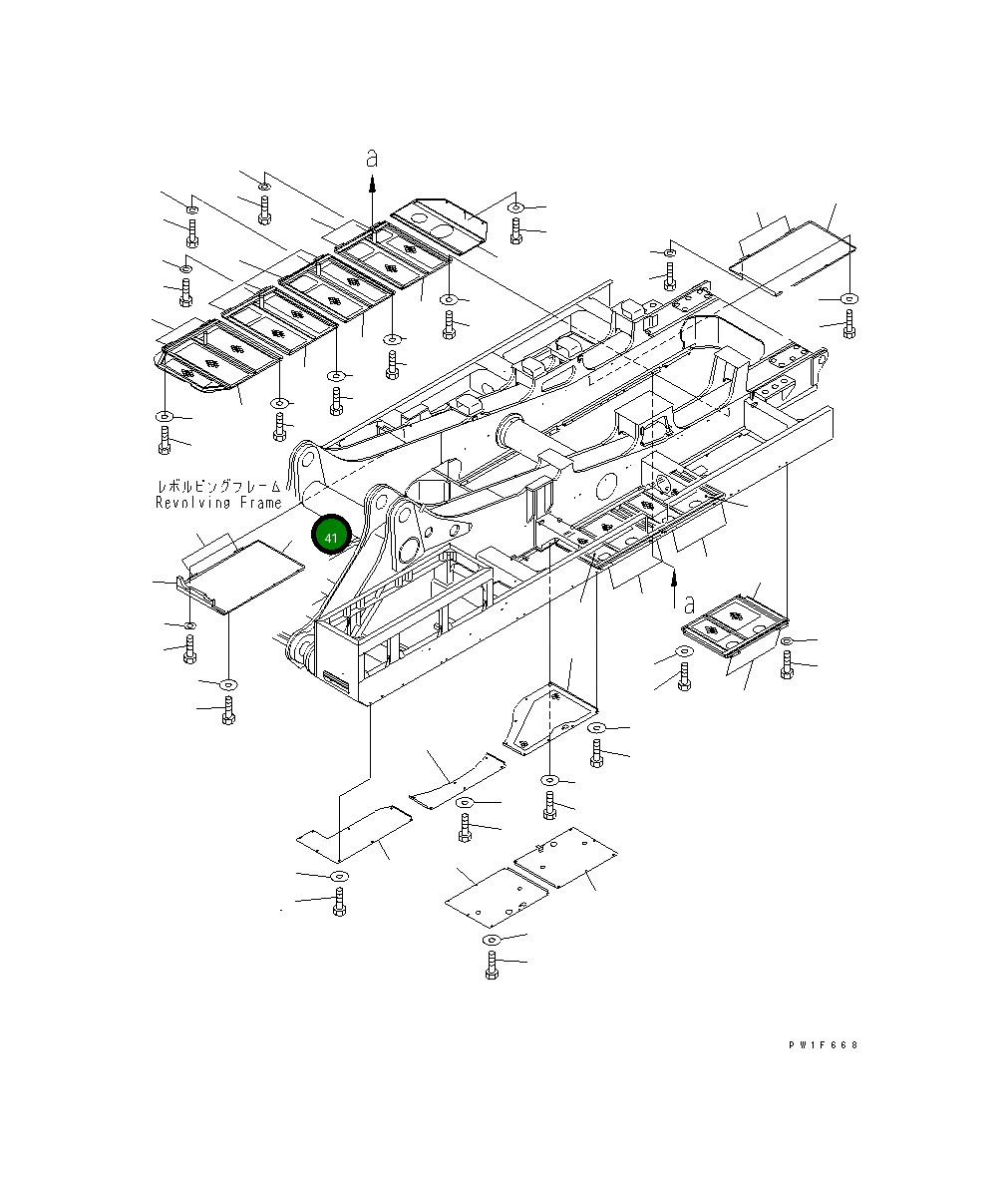 Крышка 21T-54-67630  Komatsu