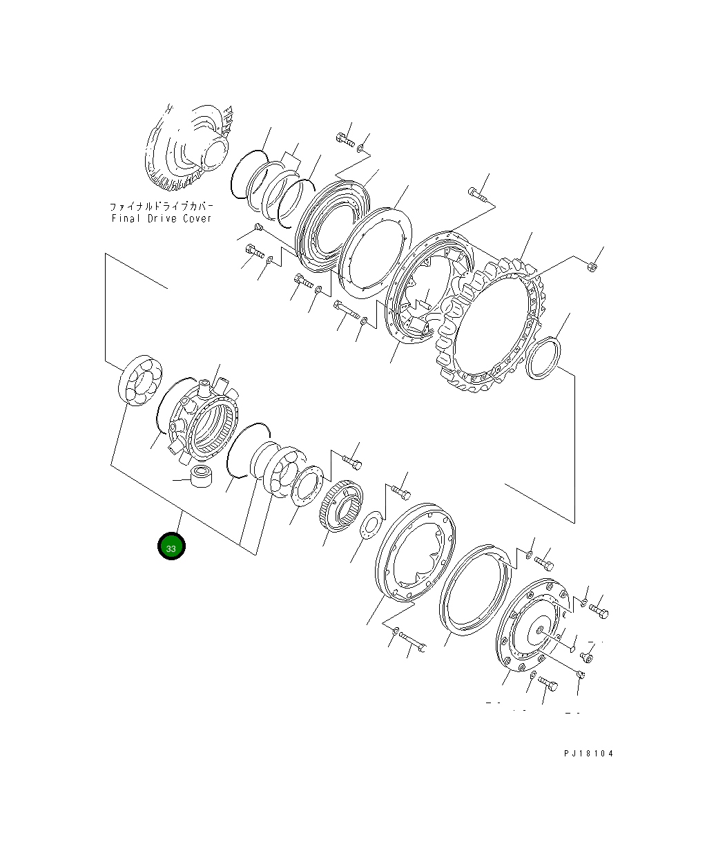 Подшипник 17M-09-21130 Komatsu