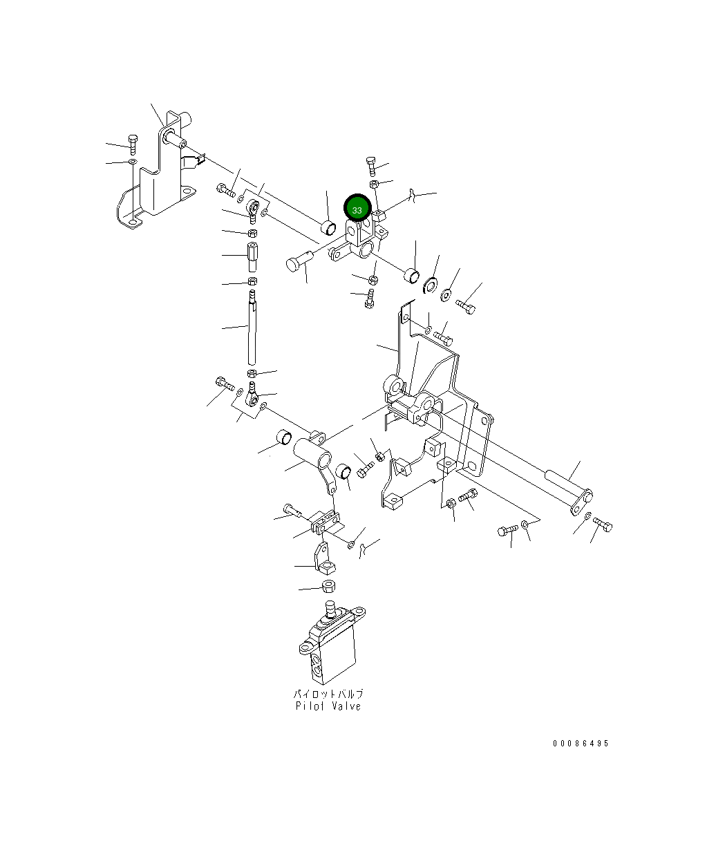 Рычаг 22F-910-3131 Komatsu
