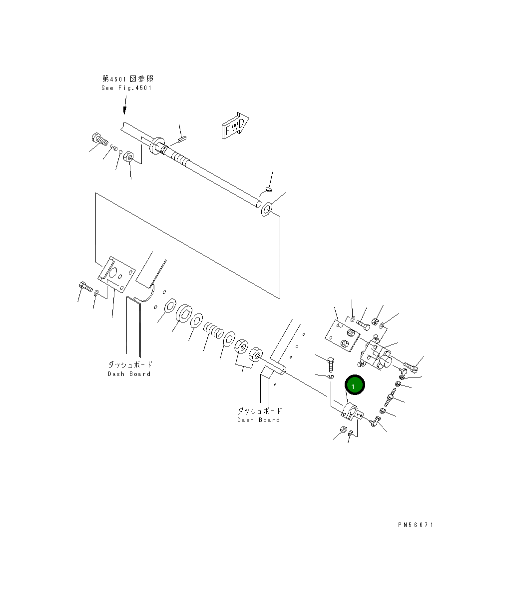Рычаг 262-43-74240 Komatsu
