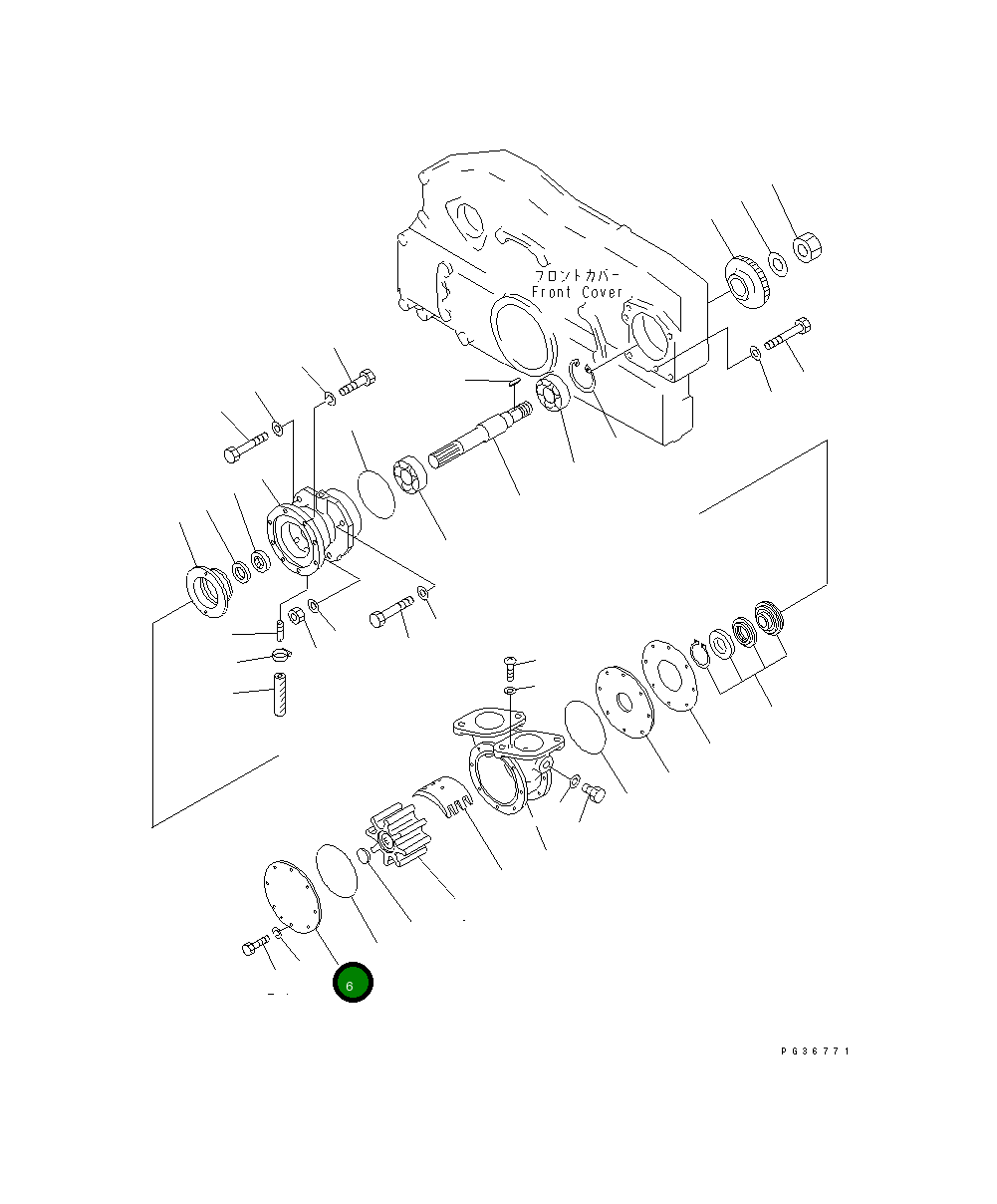 Крышка KY15906-50020 Komatsu