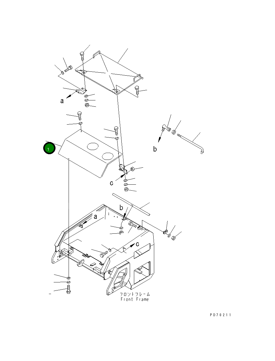 Крышка 2691-1-47200  Komatsu
