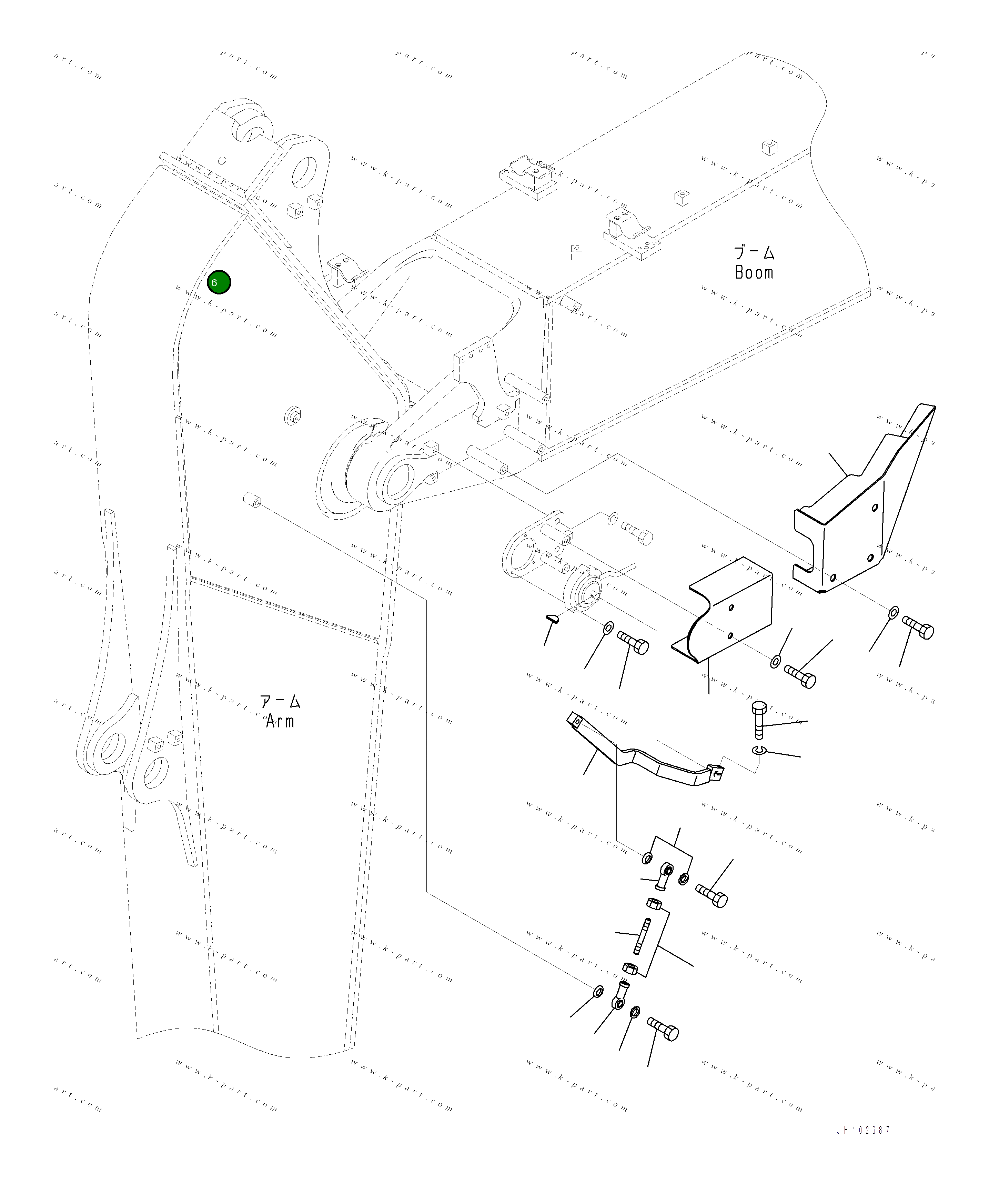 Рычаг 2A6-70-21120 Komatsu