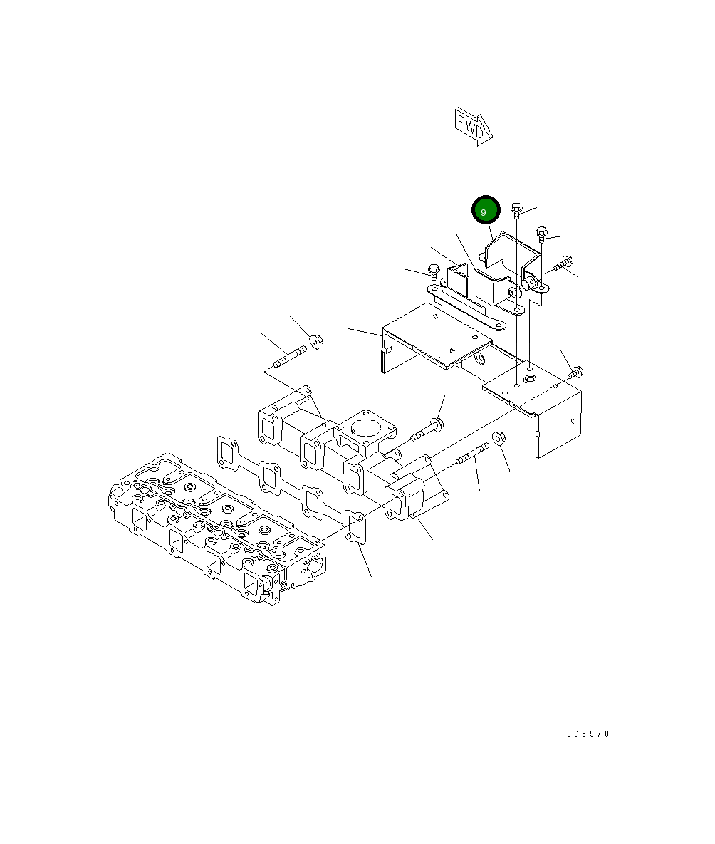 Крышка YM129932-13430  Komatsu