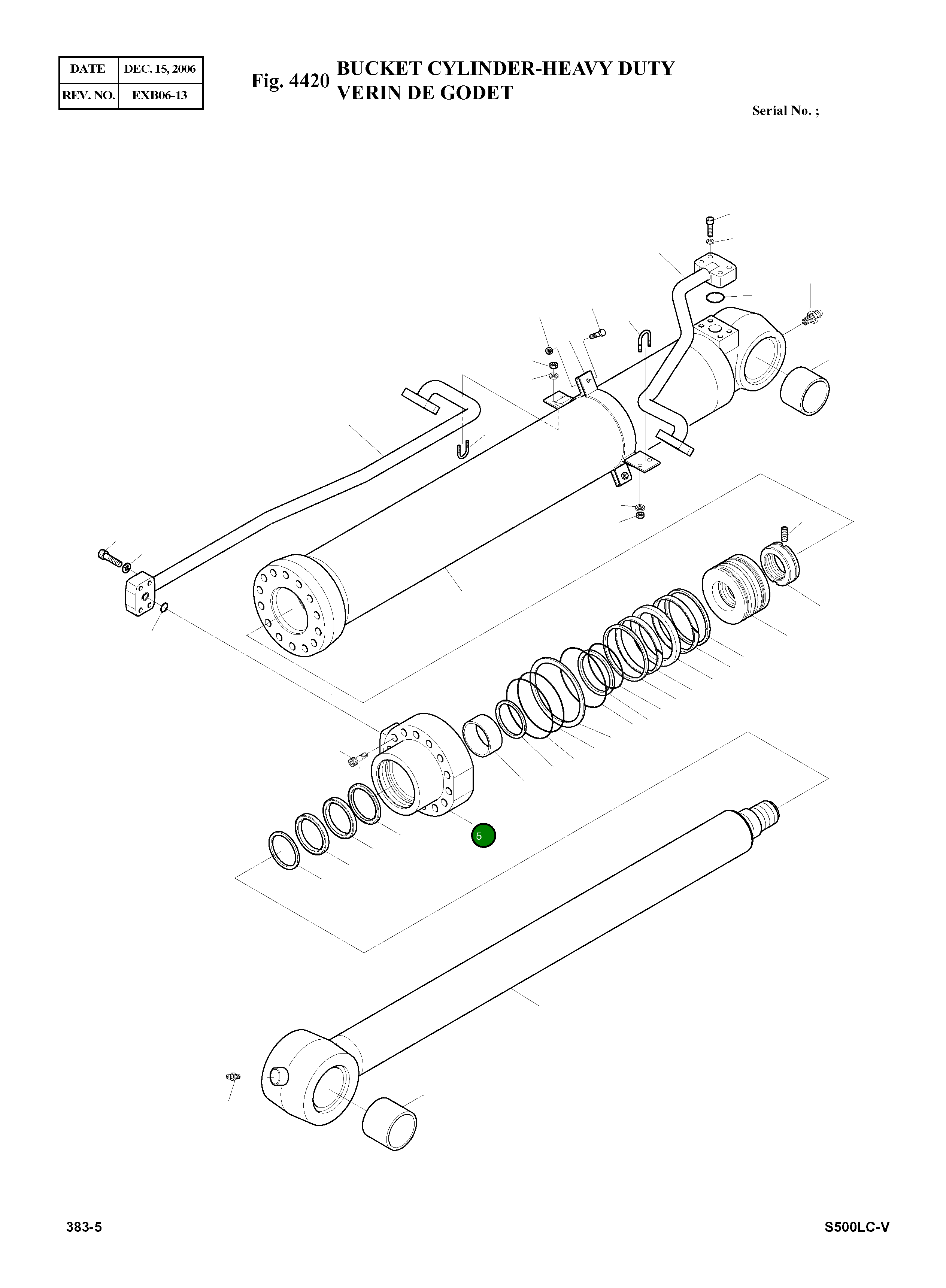 Крышка, ROD 53U541-2 Komatsu