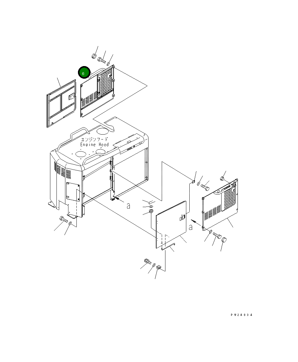 Крышка,R.H 23B-54-34195 Komatsu