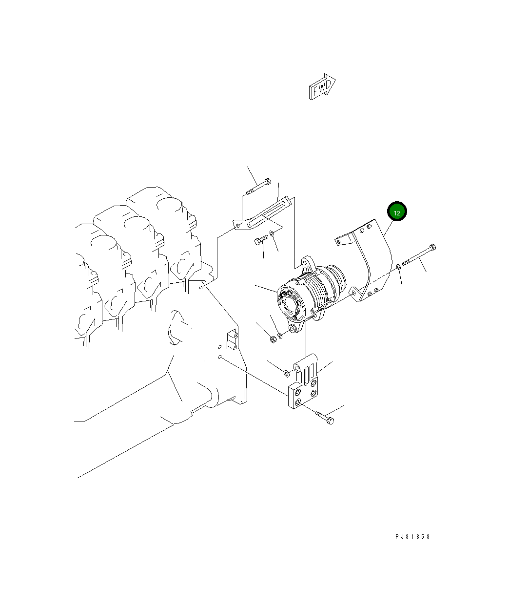 Крышка 6151-81-6820  Komatsu
